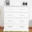 Chambre complète blanche Bueto | Ensemble 3 pièces style maison de campagne | Lit 160 x 200 cm, armoire, commode | Massif