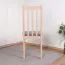 Chaise de salle à manger SIGULDA couleur chêne, rembourrage gris, mousse T-25 de qualité supérieure, bois de hêtre massif, aspect classique, matériaux de qualité supérieure