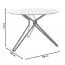 Table de salle à manger noble Daures 65, plateau de table en verre trempé, pieds en noir, diamètre : 120 cm, table d'appoint ronde, très stable