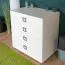 Chambre d'enfant - Commode Benjamin 06, Couleur : Blanc - Dimensions : 89 x 84 x 56 cm (H x L x P)