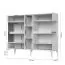 Commode Asau 13, Couleur : Cachemire / Chêne foncé - Dimensions : 125 x 152 x 42 cm (H x L x P)