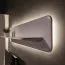 Étagère murale avec éclairage LED | Coloris crème | 30 x 140 x 24 cm | Bords arrondis | Design épuré