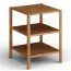 Étagère / 2 compartiments / Hauteur 60 cm / Bois massif / Chêne huilé / Couleur : Chêne / 43 x 43 x 60 cm / Seille 10
