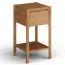 Commode d'appoint / Table de chevet / Bois massif / 1 tiroir / Système Soft Close / Petite table d'appoint / Chêne huilé / 1 compartiment de rangement / Couleur : Chêne / 33 x 33 x 60 cm / Seille 13 / Poignée fraisée