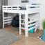 Lit mezzanine "Easy Premium Line" K23/n, hêtre massif laqué blanc, divisible - Surface de couchage : 120 x 190 cm