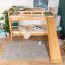 Lit superposé avec toboggan 90 x 190 cm | Bois de hêtre massif naturel | Séparable en 2 lits simples | Easy Premium Line K29/n