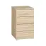 Commode pour bureau Tapachula, couleur : chêne clair de Sonoma - Dimensions : 75 x 46 x 50 cm (H x L x P), avec 4 tiroirs