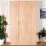 Chambre à coucher - Armoire, Couleur: Chêne Sonoma - 201 x 120 x 53 cm (H x L x P)
