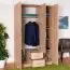 Chambre à coucher - Armoire, Couleur: Chêne Sonoma - 201 x 120 x 53 cm (H x L x P)