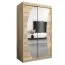Armoire à portes coulissantes / Penderie Combin 02 avec miroir, Couleur : Chêne de Sonoma - Dimensions : 200 x 120 x 62 cm (H x L x P)