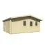Abri de jardin Sonnstein 01 avec plancher - 40 mm Maison en madriers, surface au sol : 29,75 m², Toit à deux versants, 5 fenêtres avec double vitrage isolant