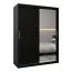 Armoire avec mirroir, Couleur: Noir - Dimensions: 200 x 150 x 62 cm ( H x B x T) Abbildung