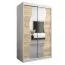 120 cm de large Armoire avec 5 casiers et 2 portes | Couleur: Chêne Sonoma / Blanc Abbildung
