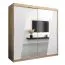 200 cm de large Armoire avec 2 portes | 10 casiers | Couleur: Chêne Sonoma / Blanc Abbildung