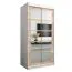 100 cm de large Armoire avec 5 casiers et 2 portes | Couleur : Chêne Sonoma / Blanc Abbildung