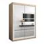 150 cm de large Armoire avec 5 casiers et 2 portes | Couleur: Chêne Sonoma / Blanc Abbildung