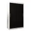 120 cm de large Armoire avec 5 casiers et 2 portes | Couleur: Blanc / Noir Abbildung