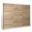 250 cm de large Armoire avec 10 casiers et 3 portes | Couleur: Chêne Sonoma / Blanc Abbildung