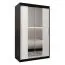 120 cm de large Armoire avec 5 casiers et 2 portes | Couleur: Blanc / Noir Abbildung
