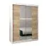 150 cm de large Armoire avec 5 casiers et 2 portes | Couleur: Chêne Sonoma / Blanc Abbildung