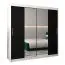 200 cm de large Armoire avec 10 casiers et 2 portes | Couleur: Blanc / Noir Abbildung