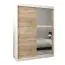 150 cm de large Armoire avec 5 casiers et 2 portes | Couleur: Chêne Sonoma / Blanc Abbildung
