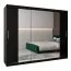 250 cm de large Armoire avec 10 casiers et 3 portes | Couleur: Noir Abbildung