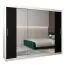 250 cm de large Armoire avec 10 casiers et 3 portes | Couleur: Blanc / Noir Abbildung