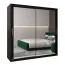200 cm de large Armoire avec 10 casiers et 2 portes | Couleur: Noir Abbildung