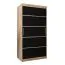 100 cm de large Armoire avec 5 casiers et 2 portes | Couleur : Chêne Sonoma / Noir Abbildung