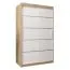 120 cm de large Armoire avec 5 casiers et 2 portes | Couleur: Chêne Sonoma / Blanc Abbildung