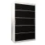 120 cm de large Armoire avec 5 casiers et 2 portes | Couleur: Blanc / Noir Abbildung