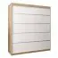 180 cm de large Armoire avec 10 casiers et 2 portes | Couleur: Chêne Sonoma / Blanc Abbildung