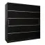 200 cm de large Armoire avec 10 casiers et 2 portes | Couleur: Noir Abbildung
