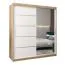 180 cm de large Armoire avec 10 casiers et 2 portes | Couleur: Chêne Sonoma / Blanc Abbildung
