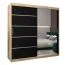 200 cm de large Armoire avec 10 casiers et 2 portes | Couleur: Noir Abbildung