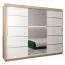 250 cm de large Armoire avec 10 casiers et 3 portes | Couleur: Chêne Sonoma / Blanc Abbildung