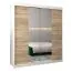 180 cm de large Armoire avec 2 portes | 10 casiers | Couleur: Chêne Sonoma / Blanc Abbildung