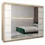 250 cm de large Armoire avec 3 portes | 10 casiers | Couleur: Chêne Sonoma / Blanc Abbildung
