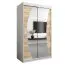 120 cm de large Armoire avec 2 portes | 5 casiers | Couleur: Chêne Sonoma / Blanc Abbildung