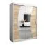 150 cm de large Armoire avec 2 portes | 5 casiers | Couleur: Chêne Sonoma / Blanc Abbildung