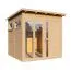 Maison de jardin 2,46 x 2,65 mètres (incl. toit) | Laissé naturel | incl. plancher Abbildung