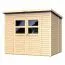 Bois-Maison de jardin 2 x 2,51 mètres (incl. toit) | Naturel | toit à une pente Abbildung