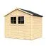 Bois-Maison de jardin 1,82 x 2,39 mètres (incl. toit) | Naturel | toit à deux pentes Abbildung
