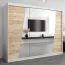 250 cm de large Armoire avec 10 casiers et 3 portes | Couleur: Chêne Sonoma / Blanc Abbildung