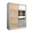 150 cm de large Armoire avec 5 casiers et 2 portes | Couleur: Chêne Sonoma / Blanc Abbildung