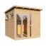 Maison de jardin 2,46 x 2,65 mètres (incl. toit) | Laissé naturel | incl. plancher Abbildung