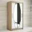 100 cm de large Armoire avec 5 casiers et 2 portes | Couleur : Chêne Sonoma / Blanc Abbildung