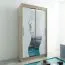 100 cm de large Armoire avec 5 casiers et 2 portes | Couleur : Chêne Sonoma / Blanc Abbildung