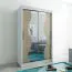 150 cm de large Armoire avec 5 casiers et 2 portes | Couleur: Chêne Sonoma / Blanc Abbildung
